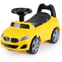Hillington Yellow Ride On Sports Car with Music Steering Wheel