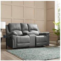 Home Detail Darius 2 Seater Manual Recliner sofa in Dark Grey