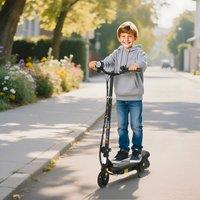 HOMCOM Folding Electric Scooter 120W E-Scooter with Three Mode LED Headlight in Black