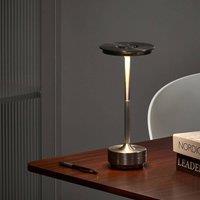 Wyld and Coco Wireless Table Lamp Silver Aluminium USB C Rechargeable Dimmable