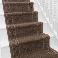 runrug Stair Runner Carpet - Durable, Non-Slip, 5.4mm - 'St Tropez' in Dark Brown | Size: 100 cm x 450 cm