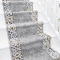 runrug Stair Runner Carpet - Durable, Non-Slip, 5.4mm - 'Murcia' in Grey | Size: 80 cm x 570 cm