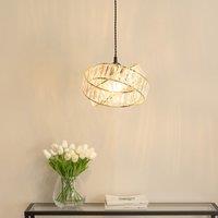 ValueLights Hudson Pair Acrylic Jewel Gold Intertwined Twist Easy Fit Lamp Shades in Grey