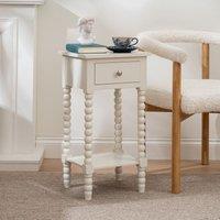 Scottish Everlastings Ltd Ivory Bobbin Side Table with Drawer
