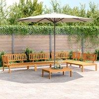 Berkfield Home 5 Piece Garden Pallet Sofa Set Solid Wood Acacia in Brown