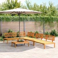 Berkfield Home 5 Piece Garden Pallet Sofa Set Solid Wood Acacia in Brown