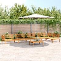 Berkfield Home 6 Piece Garden Pallet Sofa Set Solid Wood Acacia in Brown