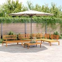 Berkfield Home 5 Piece Garden Pallet Sofa Set Solid Wood Acacia in Brown