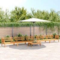 Berkfield Home 6 Piece Garden Pallet Sofa Set Solid Wood Acacia in Brown