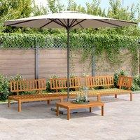 Berkfield Home 4 Piece Garden Pallet Sofa Set Solid Wood Acacia in Brown