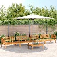 Berkfield Home 5 Piece Garden Pallet Sofa Set Solid Wood Acacia in Brown