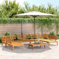 Berkfield Home 6 Piece Garden Pallet Sofa Set Solid Wood Acacia in Brown