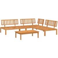 Berkfield Home 4 Piece Garden Pallet Sofa Set Solid Wood Acacia in Brown