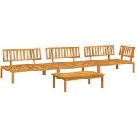 Berkfield Home 4 Piece Garden Pallet Sofa Set Solid Wood Acacia in Brown