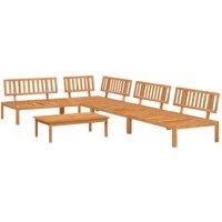 Berkfield Home 5 Piece Garden Pallet Sofa Set Solid Wood Acacia in Brown