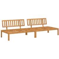 Berkfield Home Garden Pallet Middle Sofas 2 pcs Solid Wood Acacia in Brown