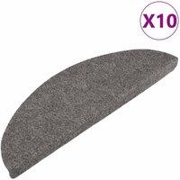 Berkfield Home Stair Mats Self-adhesive 10 pcs Grey 56x17x3 cm | Size: Medium