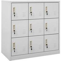Berkfield Home Locker Cabinets 2 pcs Light Grey 90x45x92.5 cm Steel