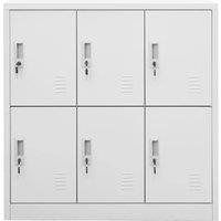 Berkfield Home Locker Cabinet Light Grey 90x45x92.5 cm Steel