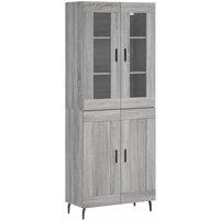 Berkfield Home Highboard Grey Sonoma 69.5x34x180 cm Engineered Wood