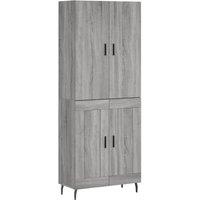 Berkfield Home Highboard Grey Sonoma 69.5x34x180 cm Engineered Wood
