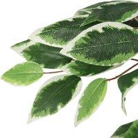 Berkfield Home Realistic Artificial Ficus Tree 630 Leaves 120 cm Green