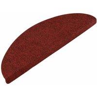Berkfield Home Stair Mats Self-adhesive 15 pcs 56x17x3 cm Red | Size: Medium