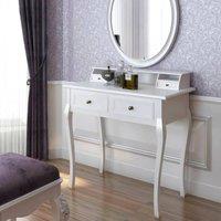 Berkfield Home Modern Vanity Makeup Table in White