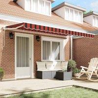 Berkfield Home Retractable Awning Orange & black 350x200 cm Fabric & Metal