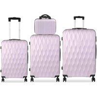 Lishetimig 4-Piece ABS Hard Shell Luggage Set in Lilac