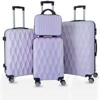 Obasyhig 4PCS Travel Luggage Suitcase Set in Purple