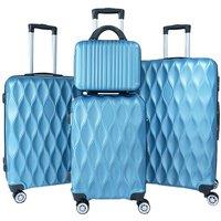 Obasyhig 4PCS Travel Luggage Suitcase Set in Blue