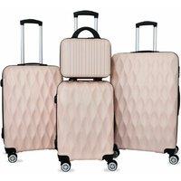 Obasyhig 4PCS Travel Luggage Suitcase Set in Pink
