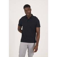 Brave Soul Men's Textured Short Sleeve Polo Shirt in Black | Size: 2XL
