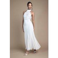 Coast Women's Embellished Maxi Wedding Dress With Godet Pleats in Ivory | Size: 18