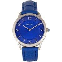 Bertha Women's Abby Swiss Leather-Band Watch in Blue