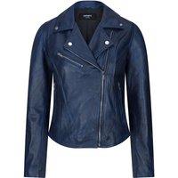 TruClothing Women's Leather Biker Jacket in Blue | Size: XL