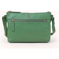 Assots London Women's 'BECKY' Pebble Grain Real Leather Crossbody Bag in Green