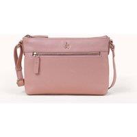 Assots London Women's 'BECKY' Pebble Grain Real Leather Crossbody Bag in Peach