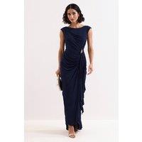 Phase Eight Women's Donna Ruched Detail Maxi Dress in Dark Navy | Size: 12