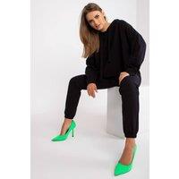 Love Lace Women's Hooded Sweatshirt & Long Pants Set Style 164808 in Black | Size: S/M