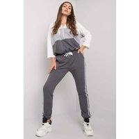Love Lace Women's Colorful Hooded Half Zip Sweatshirt Pant Set in Grey | Size: S/M