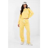 Love Lace Women's Everyday Soft Relaxed Tracksuit Set in Yellow