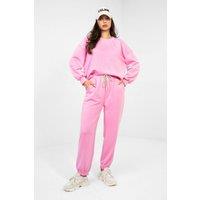 Love Lace Women's Buttery Viscose Elastane Casual Tracksuit Set in Pink
