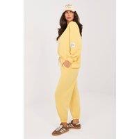 Love Lace Women's Buttery Viscose Elastane Casual Tracksuit Set Style 224377 in Yellow