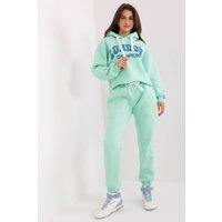 Love Lace Women's Cotton Hoodie & Jogger Tracksuit Set Style 206666 in Green