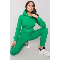 Love Lace Women's Hooded Sweatshirt & Tie Waist Pants Set Style 172655 in Green | Size: S/M