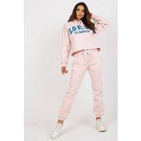 Love Lace Women's Cotton Casual Hoodie & Jogger Set Style 206673 in Pink