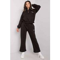 Love Lace Women's Long Sleeve Sweatshirt & Tie Waist Jogger Set in Black | Size: S/M
