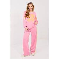 Love Lace Women's Sporty Tracksuit Set Sweatshirt Pants in Pink